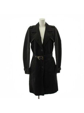 Gucci Star Coat Long Length Cotton 38 Black